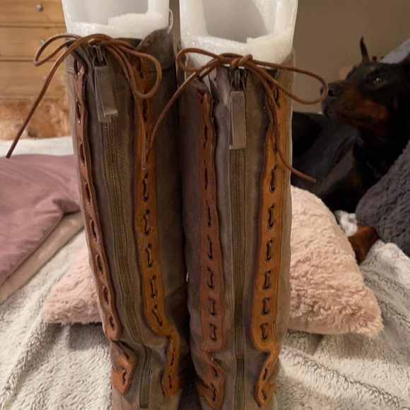 Nine West suede lace up zippered boots - Picture 10 of 10